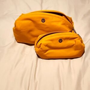 EUC Lululemon Feeling Ready Large and Small pouches